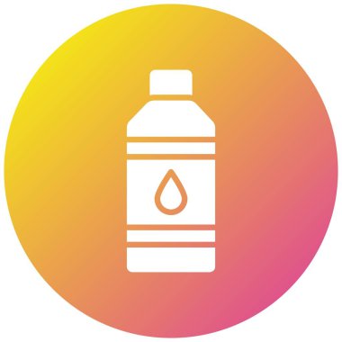 Su Şişesi Vektör Simgesi Tasarım Çizimi