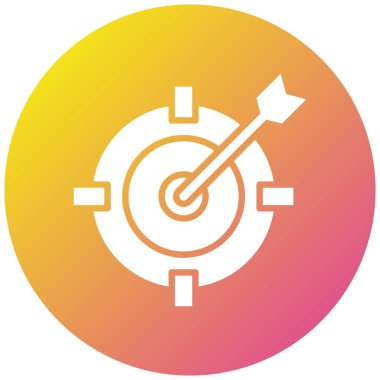 Dart Kurulu Vektör Simgesi Tasarım İllüstrasyonu