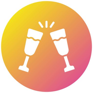 Alkolik İçecek Vektör Simgesi Tasarımı