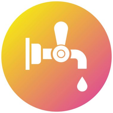 Musluk Vektörü Simgesi Tasarım İllüstrasyonu