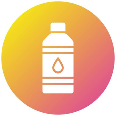 Su Şişesi Vektör Simgesi Tasarım Çizimi