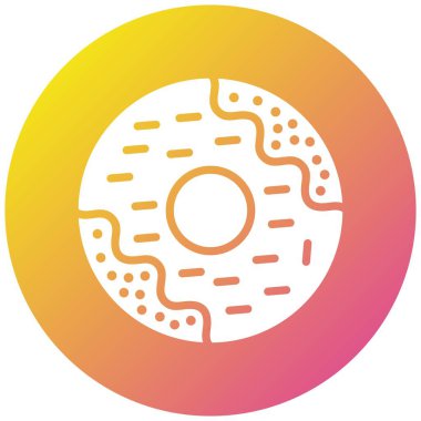 Çörek Vektörü Simgesi Tasarım Çizimi