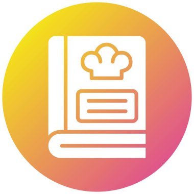 Tarif Defteri Vektörü Simgesi Tasarım İllüstrasyonu