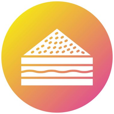 Sandviç Vektörü Simgesi Tasarım İllüstrasyonu