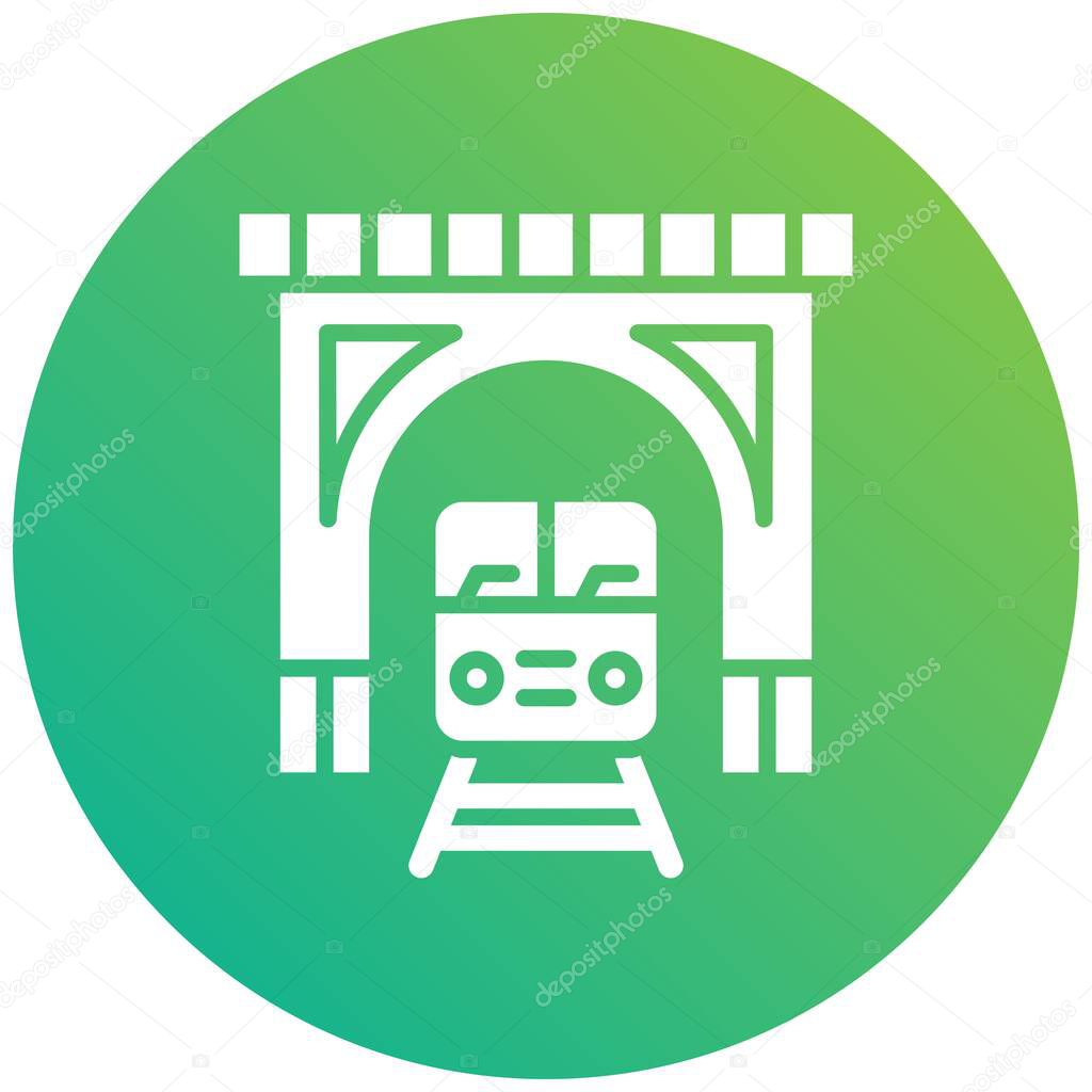 Train tunnel Vector Icon Design Illustration