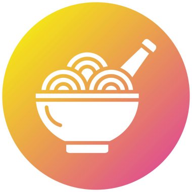 Spagetti Vektör Simgesi Tasarım İllüstrasyonu