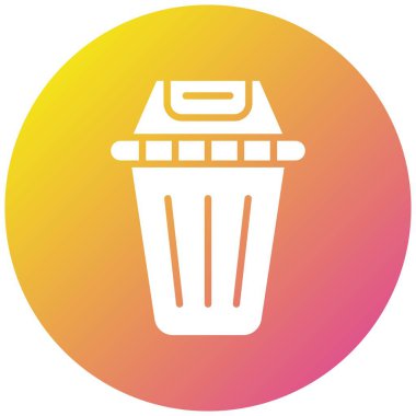 Çöp Vektörü Simgesi Tasarım İllüstrasyonu