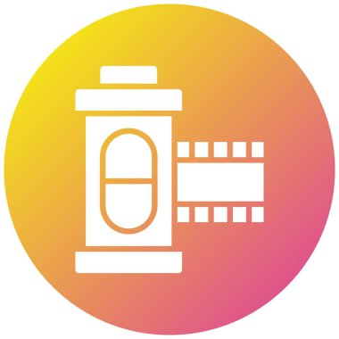 Film kodak Vektör Simgesi Tasarım İllüstrasyonu