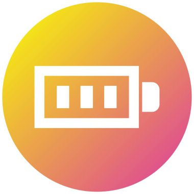 Pil Vektörü Simgesi Tasarım Çizimi