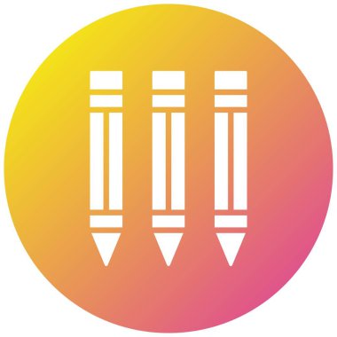 Kalem Vektörü Simgesi Tasarım Çizimi