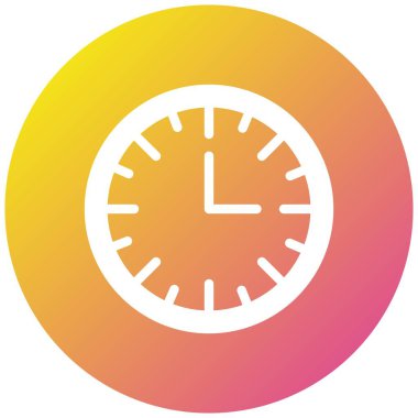 Saat Vektörü Simgesi Tasarım İllüstrasyonu