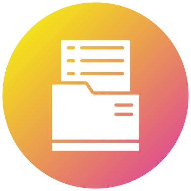 Dosya Vektörü Simgesi Tasarım İllüstrasyonu