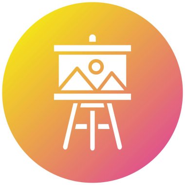 Boyama Kurulu Vektör Simgesi Tasarım İllüstrasyonu