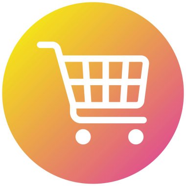 Alışveriş arabası Vektör Simgesi Tasarım İllüstrasyonu