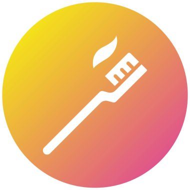 Diş Fırçası Vektör Simgesi Tasarım İllüstrasyonu