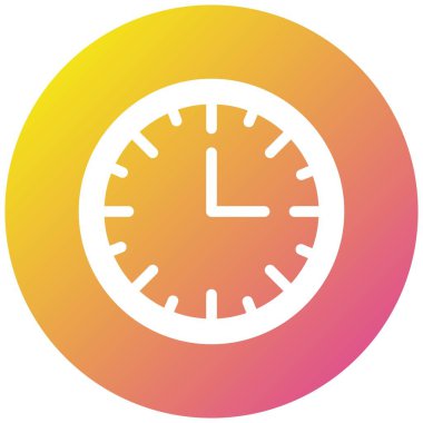 Saat Vektörü Simgesi Tasarım İllüstrasyonu