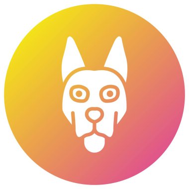 Köpek Vektörü Simgesi Tasarım İllüstrasyonu