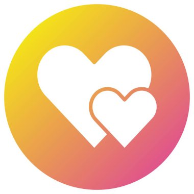 Aşk Vektörü Simgesi Tasarım İllüstrasyonu