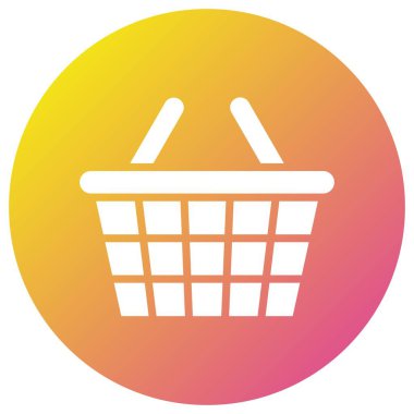 Piknik sepeti Vektör Simgesi Tasarım Çizimi