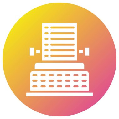 Daktilo Vektör Simgesi Tasarım İllüstrasyonu