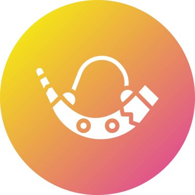 Boynuz Vektörü Simgesi Tasarım İllüstrasyonu