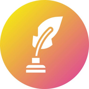 Mürekkep tüyü Vektör Simgesi Tasarım İllüstrasyonu