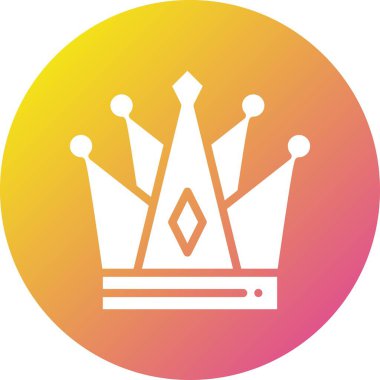 Crown Vektör Simgesi Tasarım İllüstrasyonu