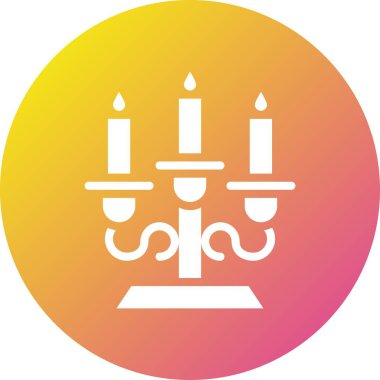 Mum Boyası Vektör Simgesi Tasarım İllüstrasyonu