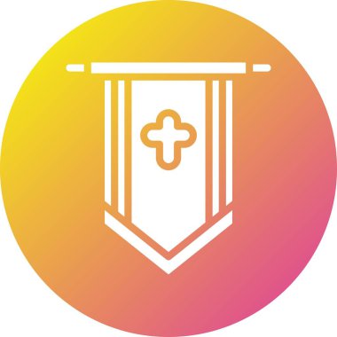 Sancak Vektörü Simgesi Tasarım İllüstrasyonu