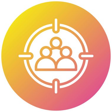 Hedef Seyirci Vektör Simgesi Tasarım İllüstrasyonu