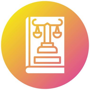 Şirket Hukuku Vektör Simgesi Tasarım İllüstrasyonu