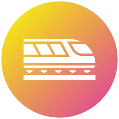 Tren Vektörü Simgesi Tasarım İllüstrasyonu