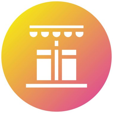 Yakıt Mağazası Vektör Simgesi Tasarım İllüstrasyonu