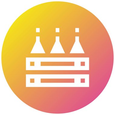 Bira Kutusu Vektör Simgesi Tasarım İllüstrasyonu