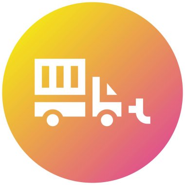 Çöp kamyonu Vektör Simgesi Tasarım İllüstrasyonu