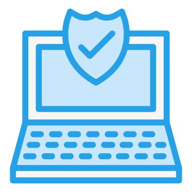 Laptop Vektör Simgesi Tasarım Çizimi