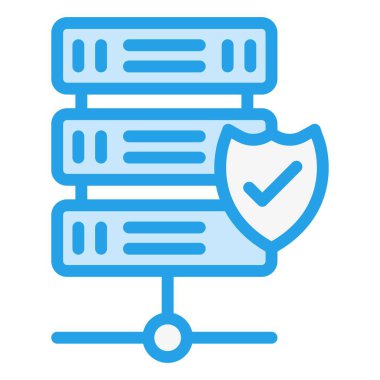 Veritabanı Vektör Simgesi Tasarım İllüstrasyonu