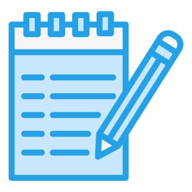 Notlar Vektör Simgesi Tasarım İllüstrasyonu