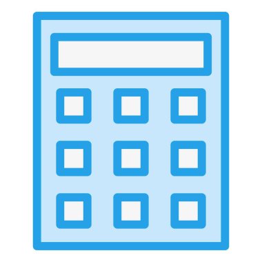 Hesap Makinesi Vektör Simgesi Tasarım İllüstrasyonu