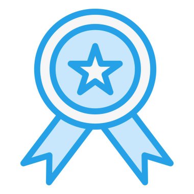 Rozet Vektörü Simgesi Tasarımı İllüstrasyonu