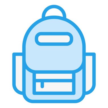 Bagpack Vektör Simgesi Tasarım İllüstrasyonu