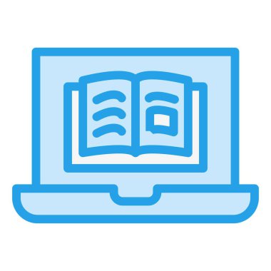 E-Öğrenme Vektörü Simgesi Tasarım İllüstrasyonu