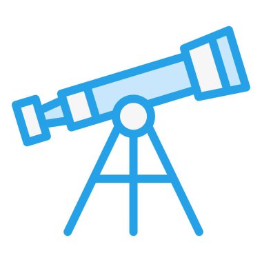 Teleskop Vektör Simgesi Tasarım İllüstrasyonu