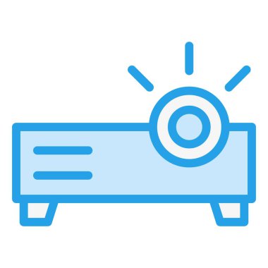 Projektör Vektör Simgesi Tasarım İllüstrasyonu