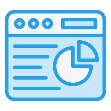 Pasta Çizelgesi Vektör Simgesi Tasarım İllüstrasyonu