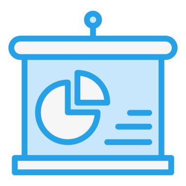 Sunum Vektörü Simgesi Tasarım İllüstrasyonu