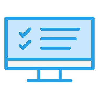 Çevrimiçi Anket Vektör Simgesi Tasarım İllüstrasyonu