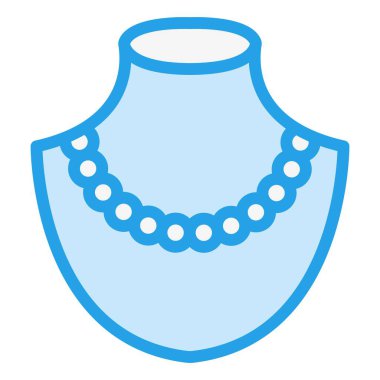 İnci gerdanlık Vektör Simgesi Tasarım İllüstrasyonu