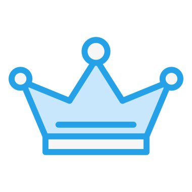 Crown Vektör Simgesi Tasarım İllüstrasyonu