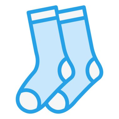 Çorap Vektörü Simgesi Tasarımı Çizimi